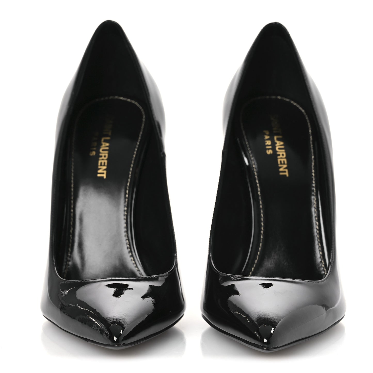 Patent Calfskin Opyum 110 Pumps 40 Black