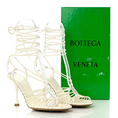 Bottega Veneta Nappa Dot Ankle Tie Sandals 39 White 8 of 8