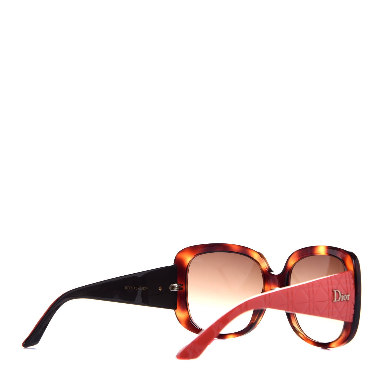 Christian Dior Resin Cannage Dior Lady Lady 1 Sunglasses Red Tortoise 4 of 7