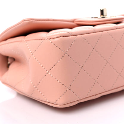 Chanel Lambskin Quilted Mini Rectangular Flap Light Pink 8 of 9