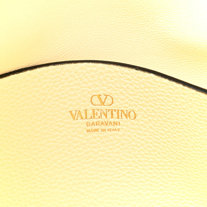 Valentino Garavani Grainy Calfskin Rockstud Flip-Lock Hobo Bag Ivory 6 of 9