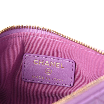 Chanel Patent Quilted Small Cosmetic Case Purple 5 of 7