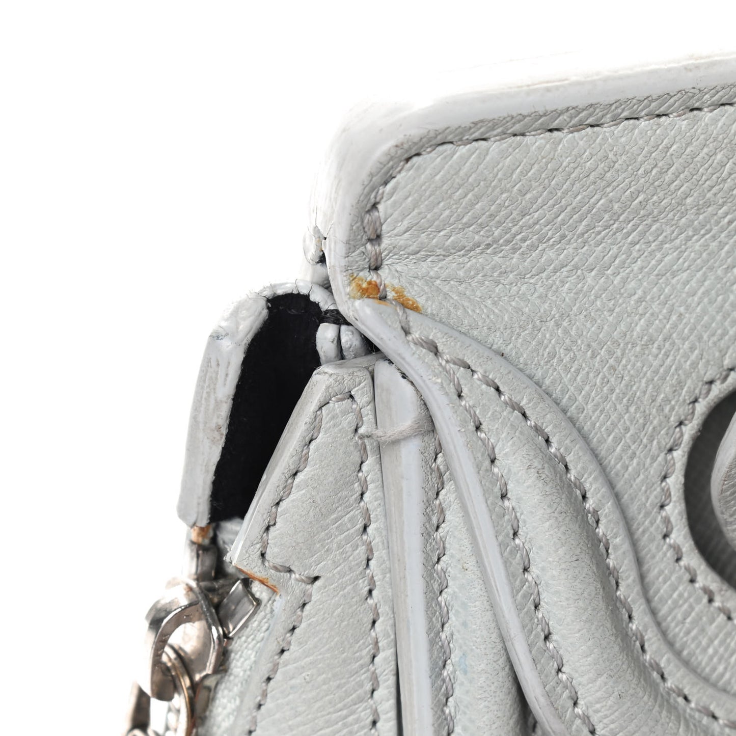 Calfskin Small Heroine Light Grey