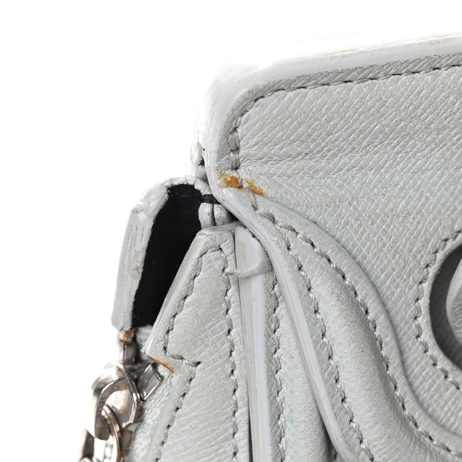 Alexander McQueen Calfskin Small Heroine Light Grey 8 of 12