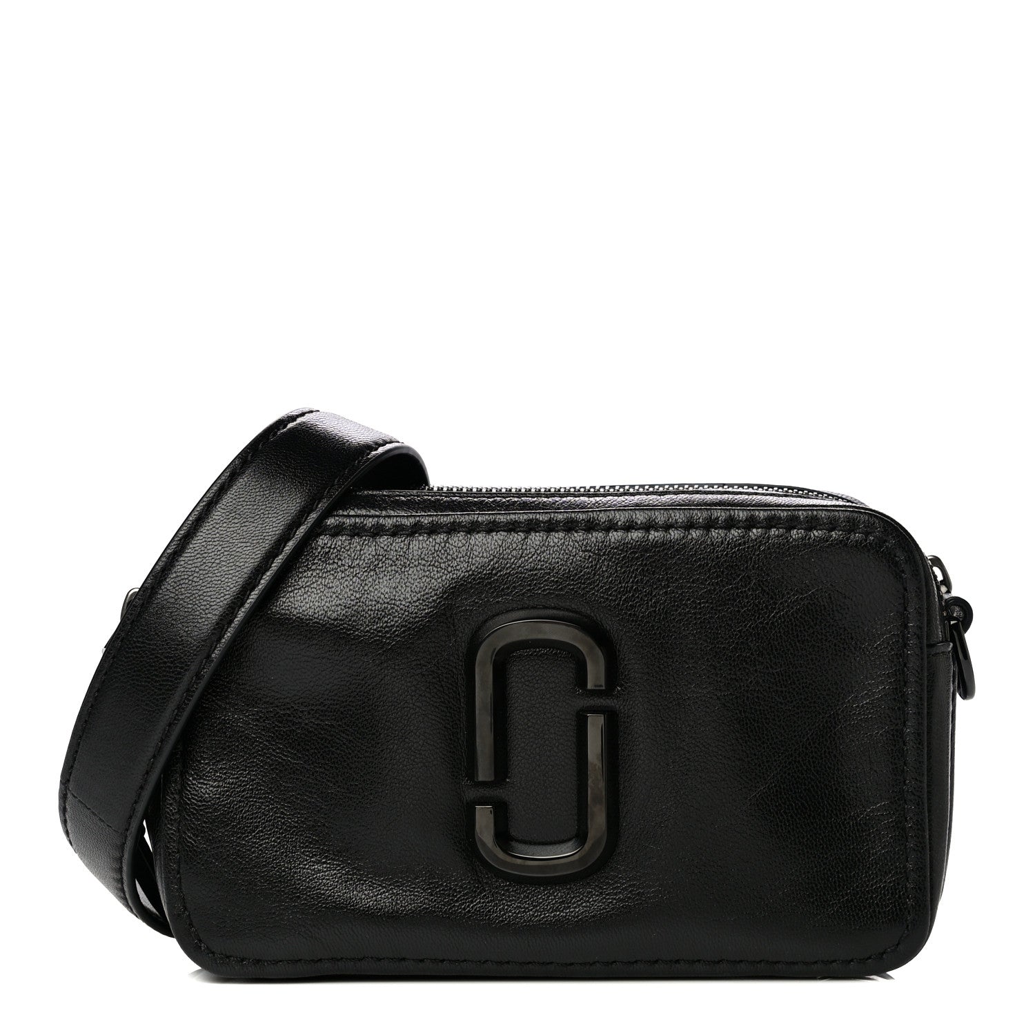 Marc Jacobs Supple Natural Grain Calfskin The Softshot 21 Bag Black 1 of 12