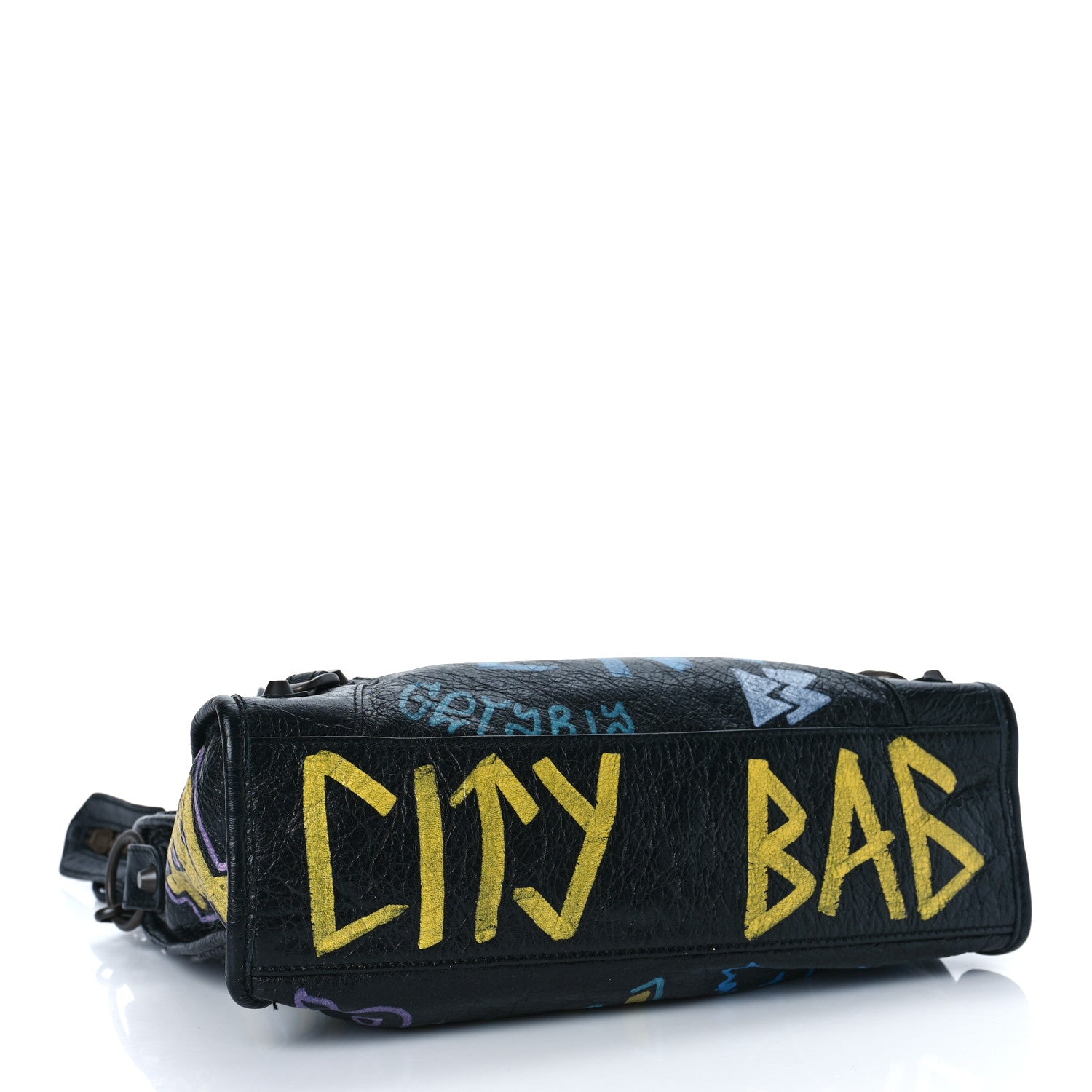 Balenciaga Agneau Graffiti All Over Classic Hardware S City Black Multicolor 4 of 9