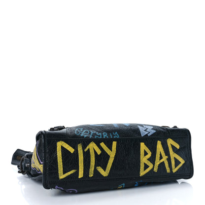 Balenciaga Agneau Graffiti All Over Classic Hardware S City Black Multicolor 4 of 9