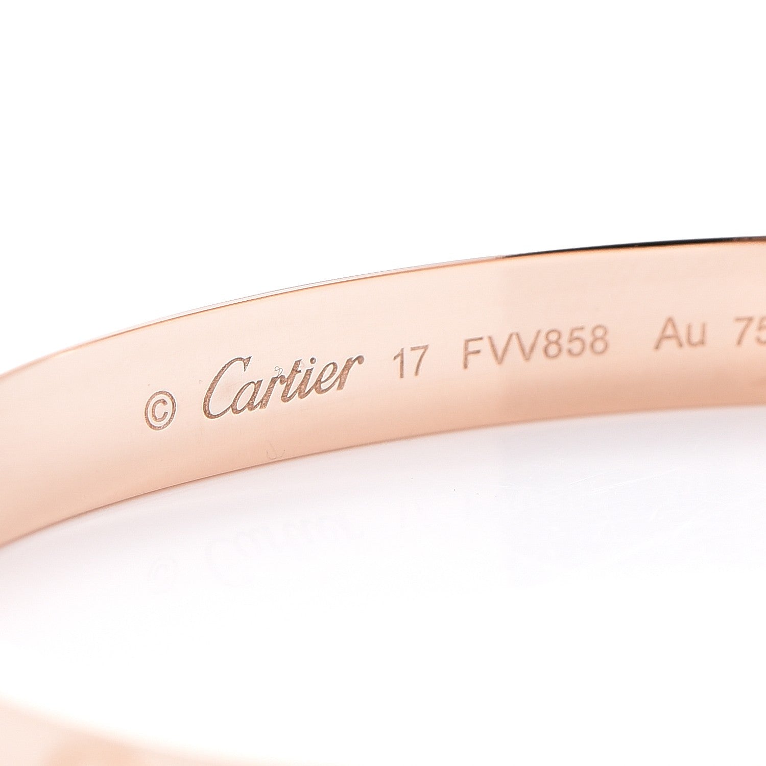 Cartier 18K Pink Gold LOVE Bracelet 17 5 of 9