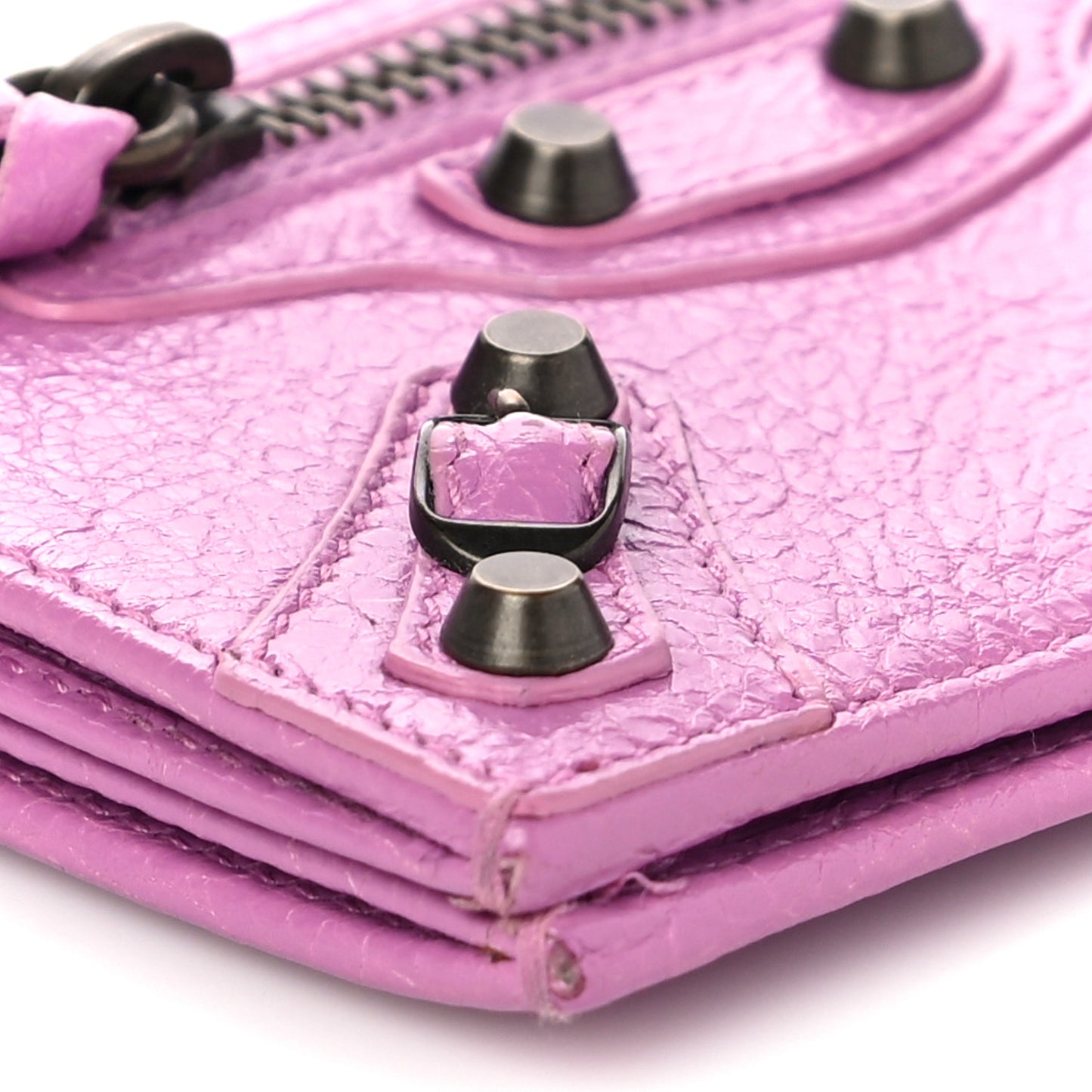 Agneau Classic Hardware Card Case Rose Berlingot