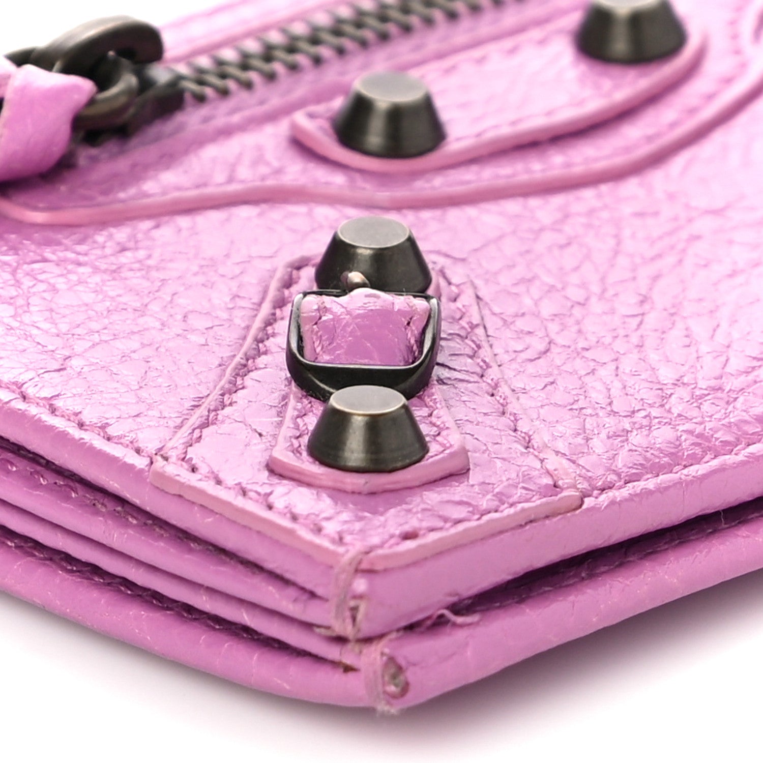 Balenciaga Agneau Classic Hardware Card Case Rose Berlingot 8 of 9