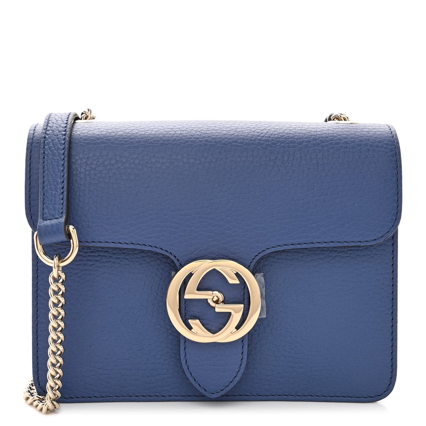 Dollar Calfskin Small Interlocking G Shoulder Bag Caspian