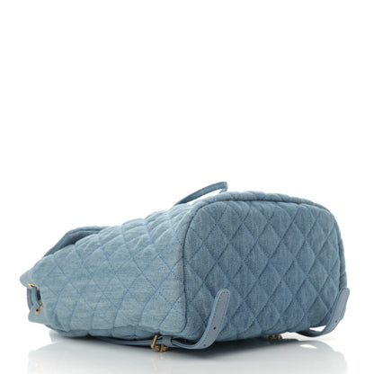 Chanel Washed Denim Quilted Small Urban Spirit Backpack Light Blue 4 of 11