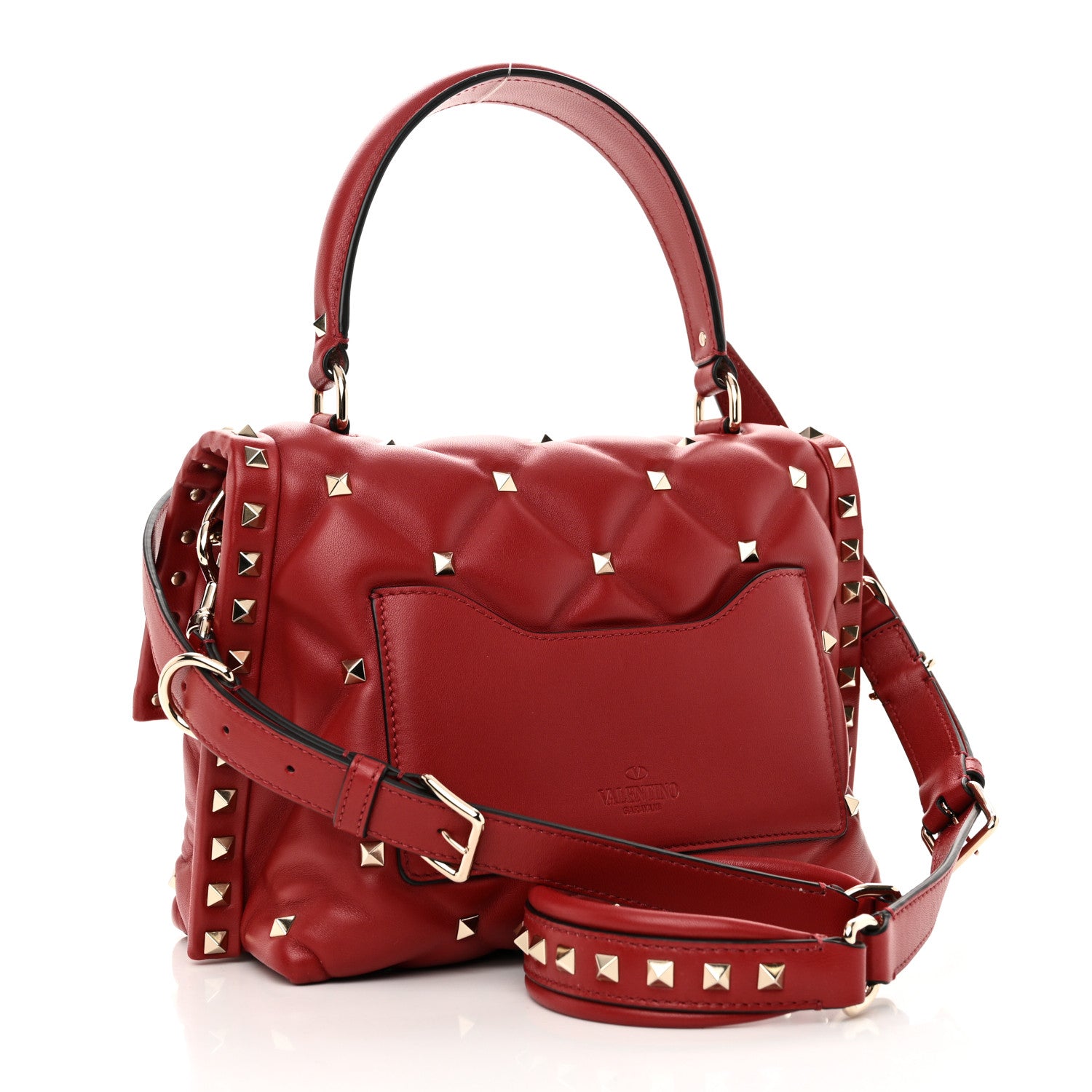 Valentino Garavani Nappa Medium Candystud Top Handle Bag Rosso Valentino 3 of 9