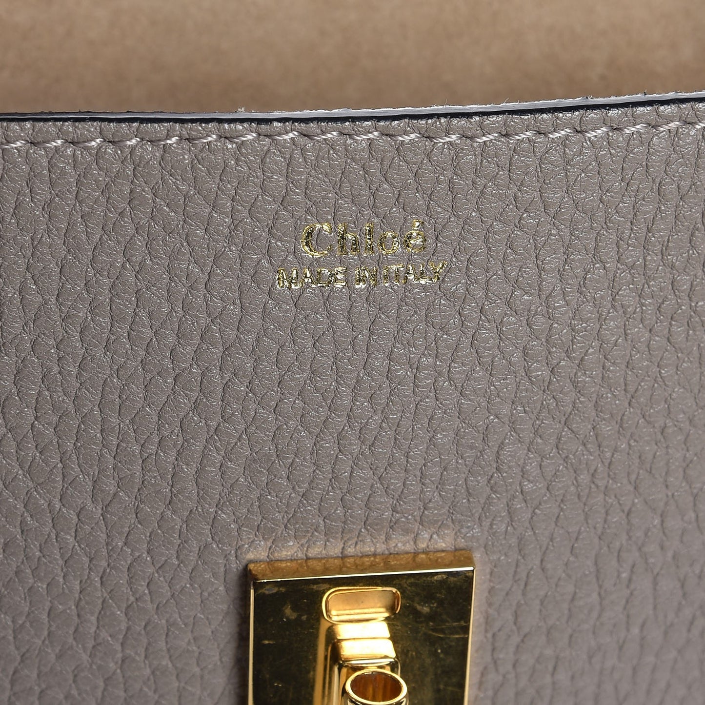Grained Lambskin Mini Drew Shoulder Bag Motty Grey