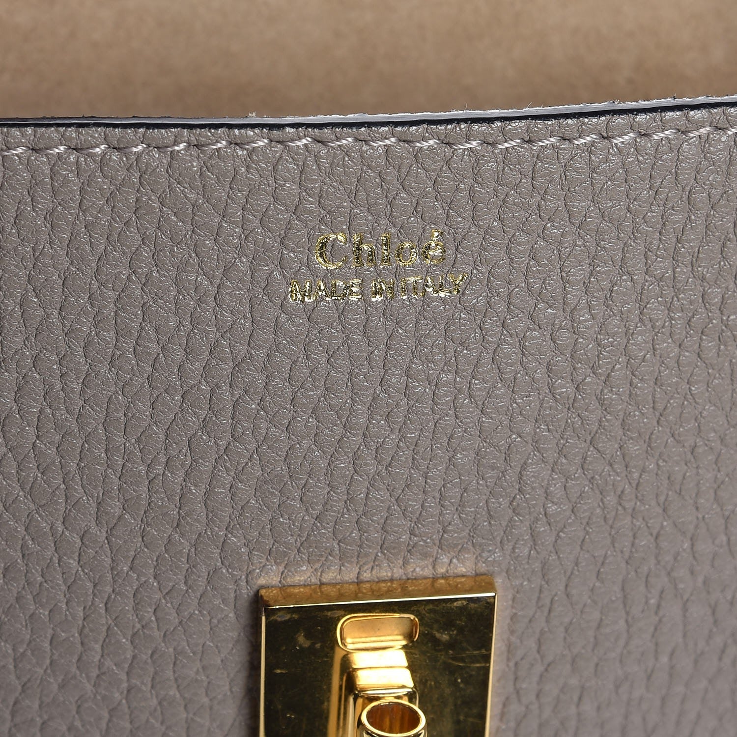 Chloe Grained Lambskin Mini Drew Shoulder Bag Motty Grey 6 of 9