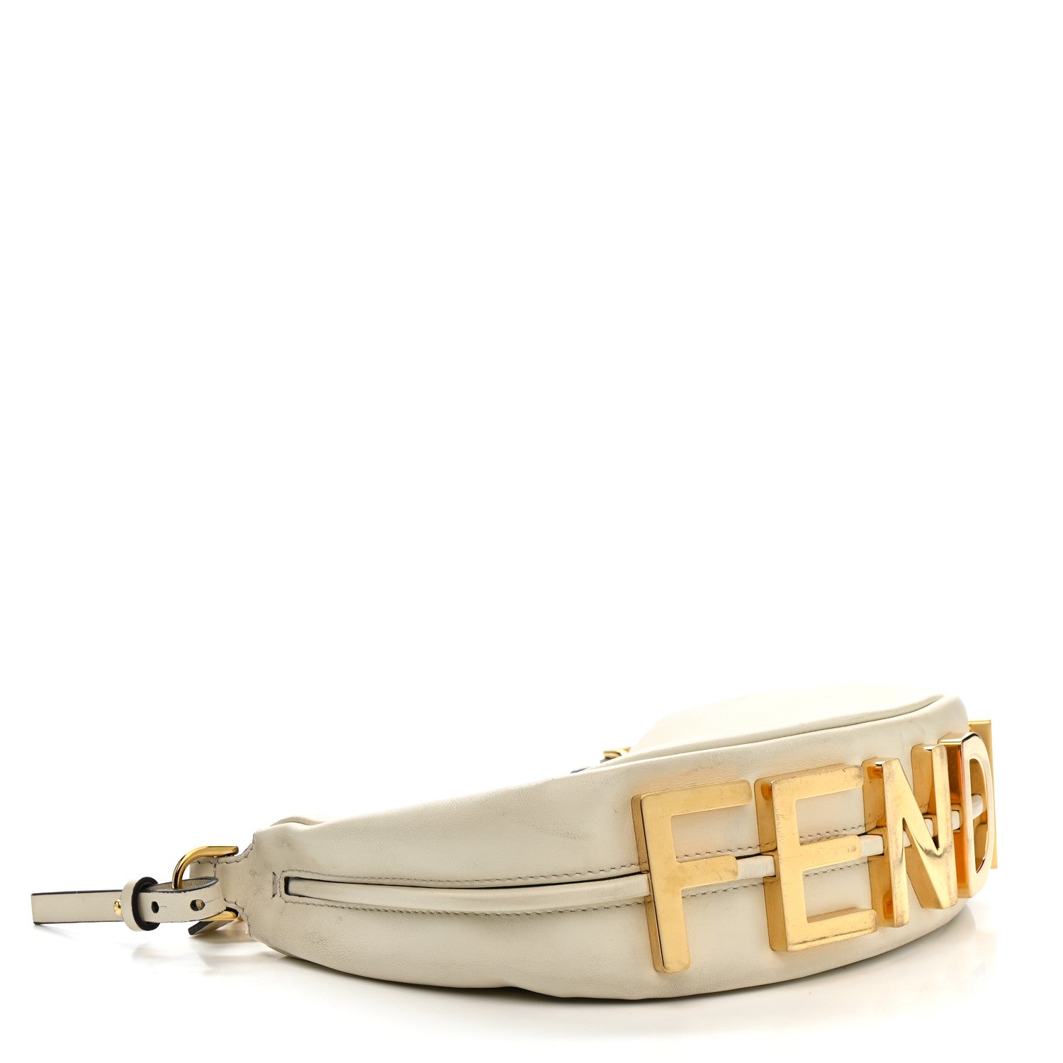 Fendi Vitello Grace Matte Mini Fendigraphy Hobo Bag White Ice 4 of 16