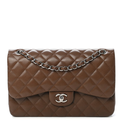 Chanel Caviar Quilted Jumbo Double Flap Brown 1 of 9