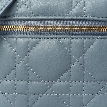 Christian Dior Lambskin Cannage Micro Lady Dior Vanity Case Cloud Blue 8 of 10