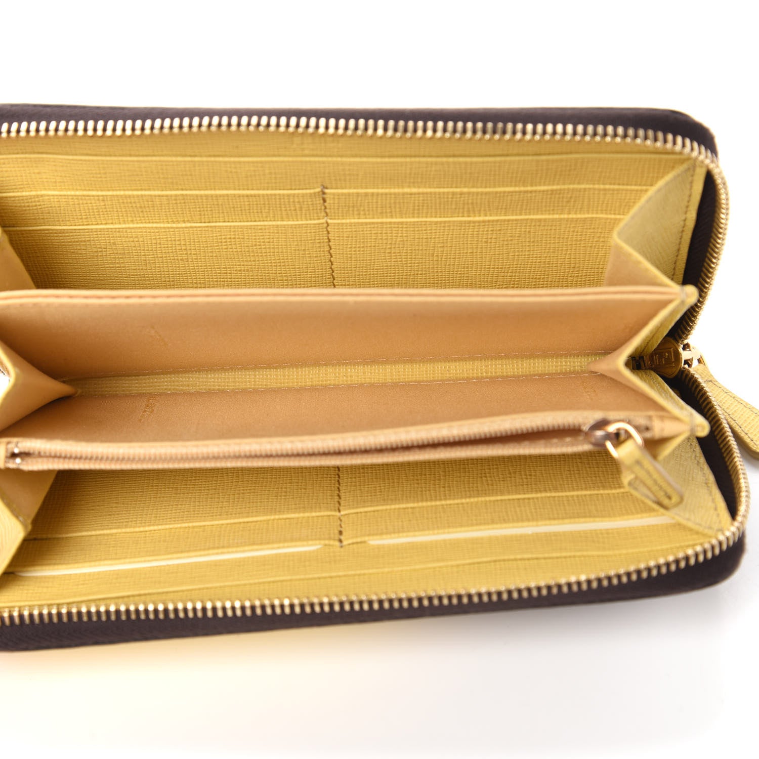 Fendi Zucca Spalmati Ombre Zip Around Wallet Tobacco Cedro 5 of 9