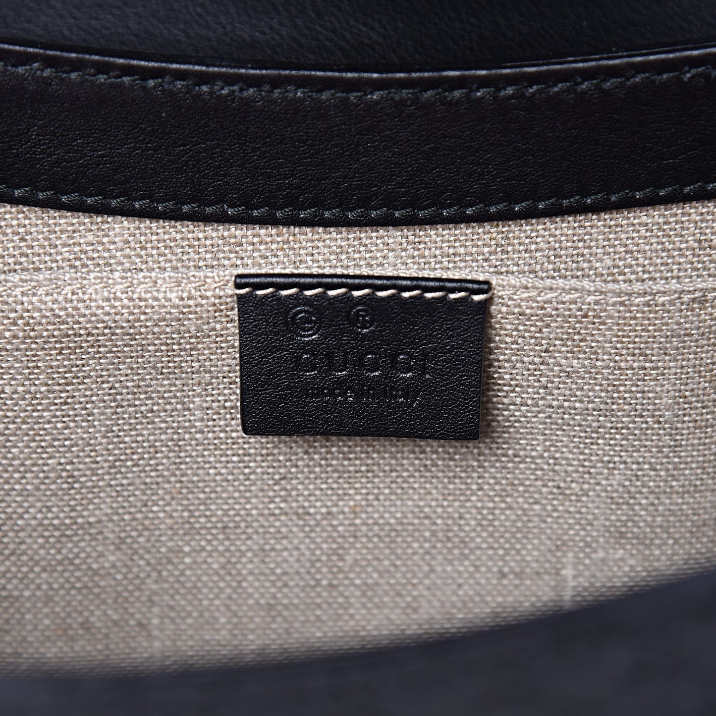 Microguccissima Medium Emily Chain Shoulder Bag Black
