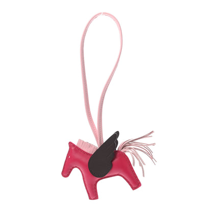 Hermes Milo Lambskin Grigri Rodeo Pegase Horse Bag Charm PM Framboise Rose Sakura Rouge Sellier 1 of 4