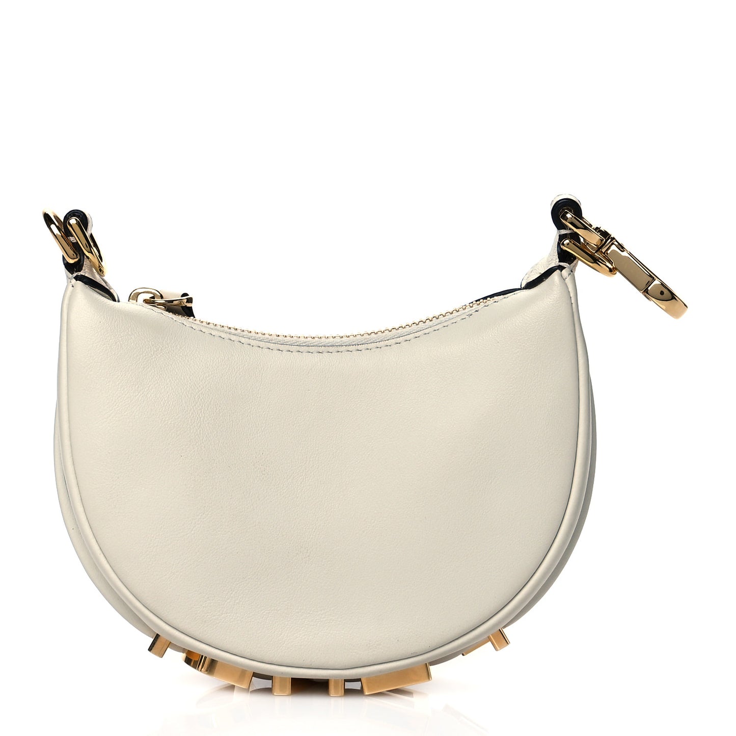Vitello Grace Matte Nano Fendigraphy Hobo Charm White Ice