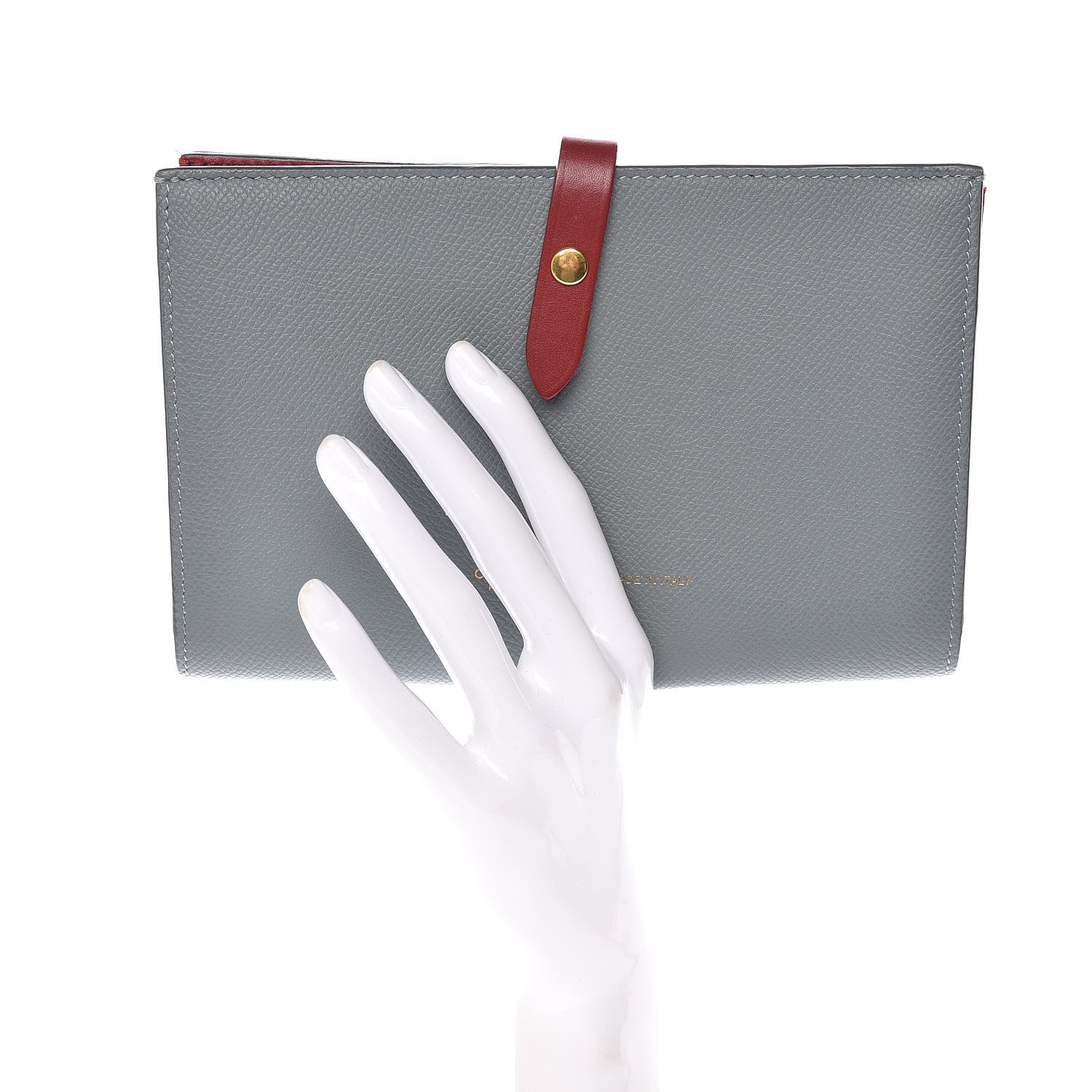 Celine Grained Calfskin Large Multifunction Strap Wallet Storm 2 of 6