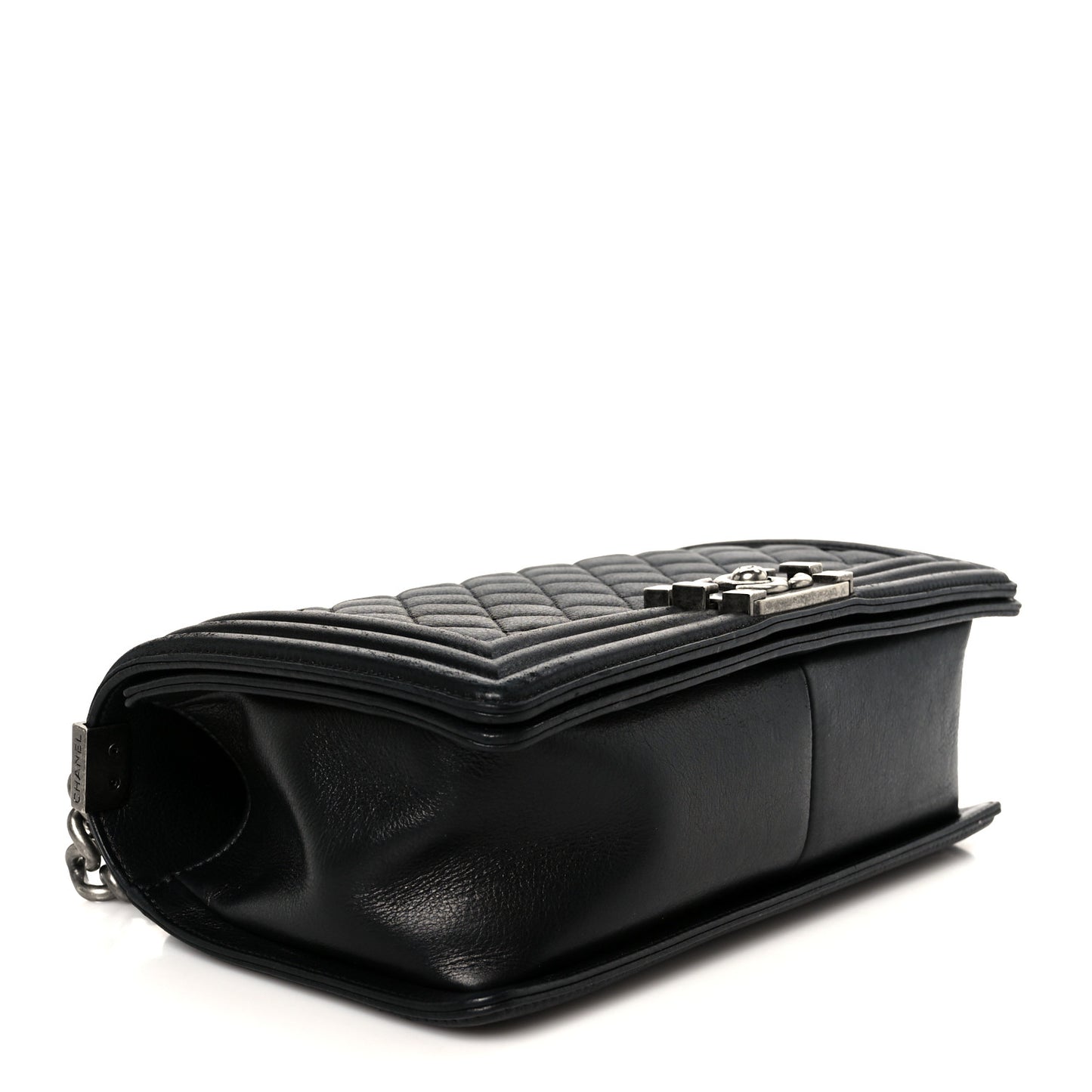 Calfskin Quilted Medium Boy Flap Black