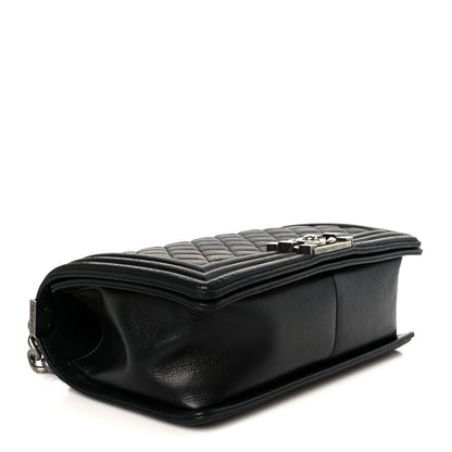 Chanel Calfskin Quilted Medium Boy Flap Black 4 of 10