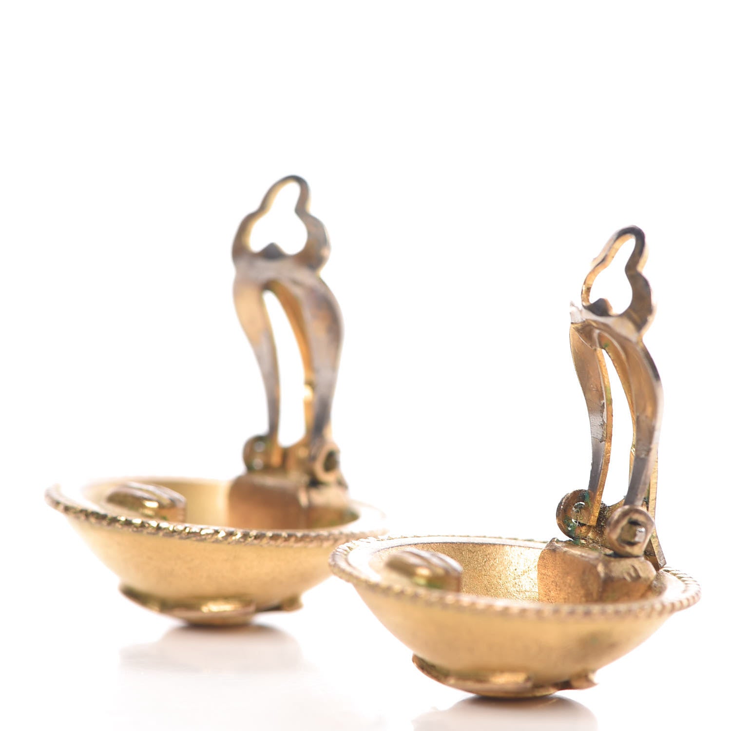 Chanel CC Clip On Earrings Gold 3 of 4