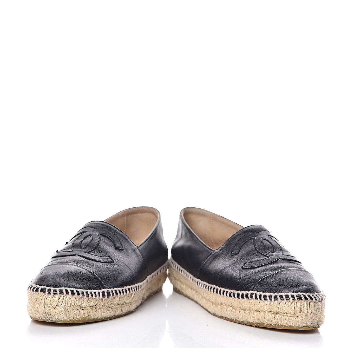 Lambskin CC Espadrilles 36 Black