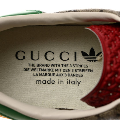 Gucci X ADIDAS GG Supreme Monogram Mens Gazelle Sneakers 9 Beige Ebony Off White New Shamarock 6 of 9