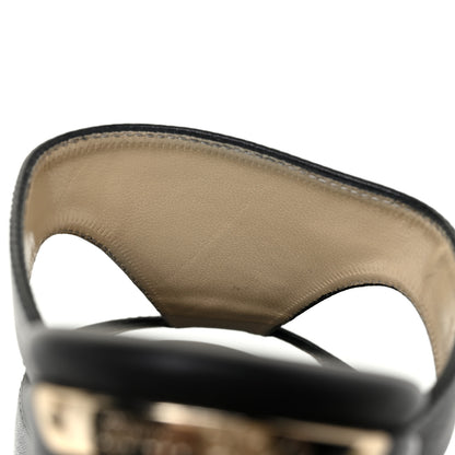 Jimmy Choo Calfskin Pledge T-Strap Espardille Wedge Sandals 38 Black 13 of 19
