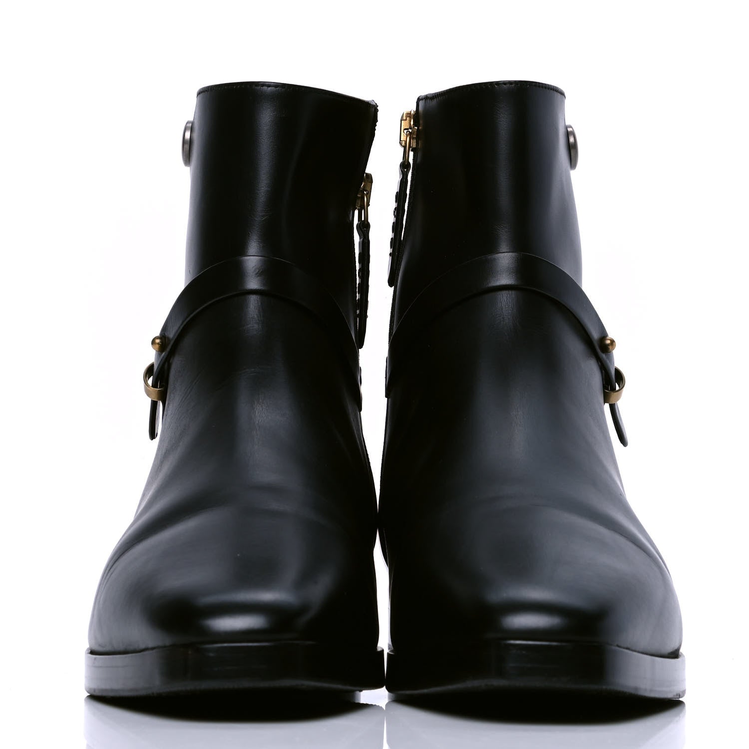 Gucci Calfskin Womens GG Ankle Boots 38.5 Black 2 of 4