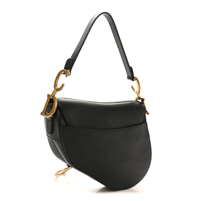 Christian Dior Grained Calfskin Saddle Bag Black 3 of 10