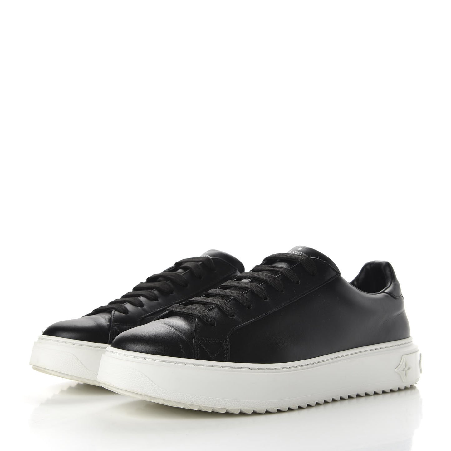 Calfskin Time Out Sneakers 41.5 Black