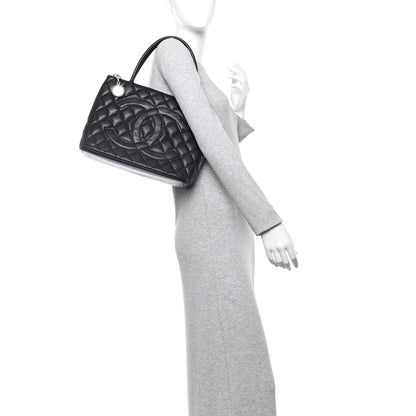 Chanel Caviar Quilted Medallion Tote Black 2 of 9