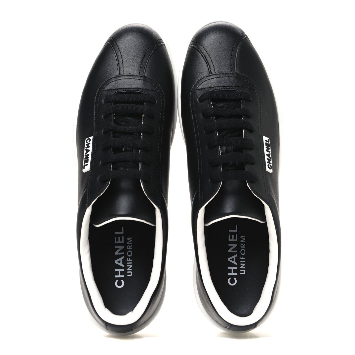 Chanel Calfskin CC Womens Sneakers 41 Black 41 Black 2 of 10