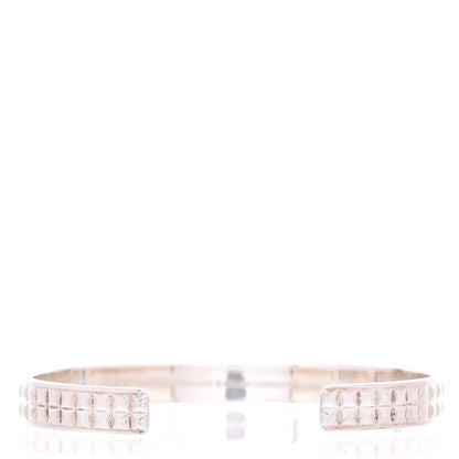 Tiffany Sterling Silver Diamond Point 2-Row Cuff Bracelet 3 of 4