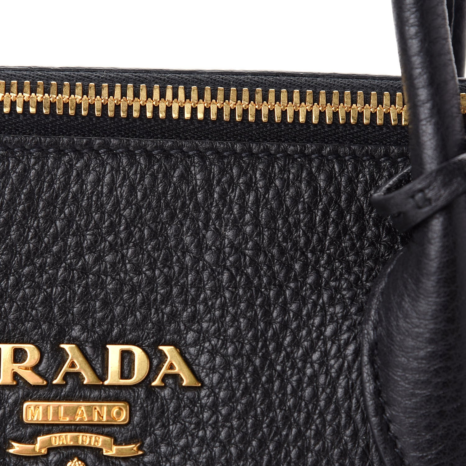 Prada Vitello Daino Shopping Tote Black 9 of 9