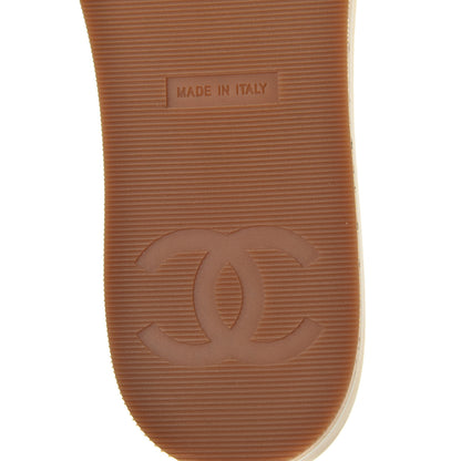 Chanel Patent Calfskin Cork CC Platform Slide Sandals 37 Beige 7 of 10