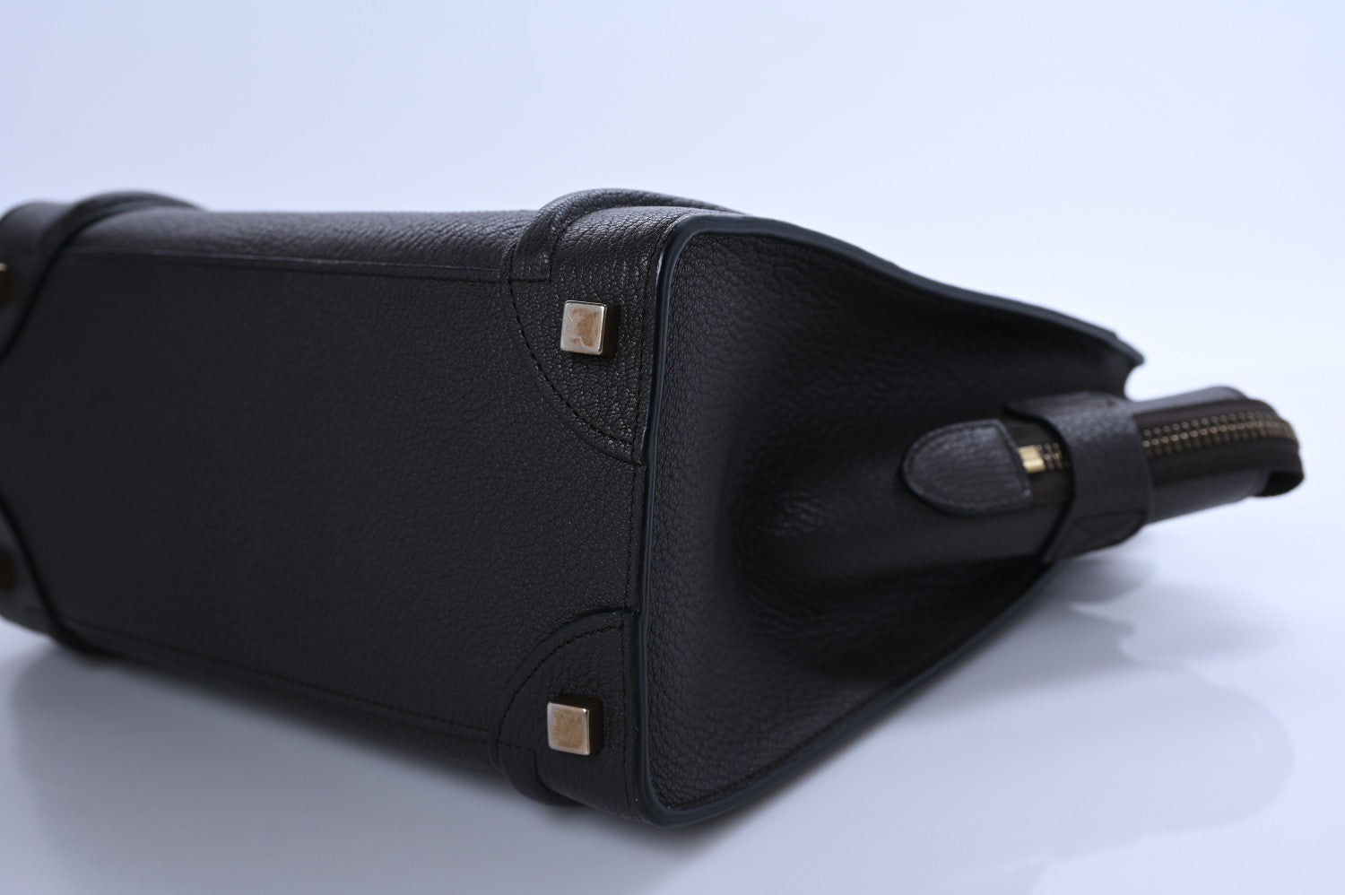 Celine Goatskin Micro Luggage Dark Taupe 9 of 10