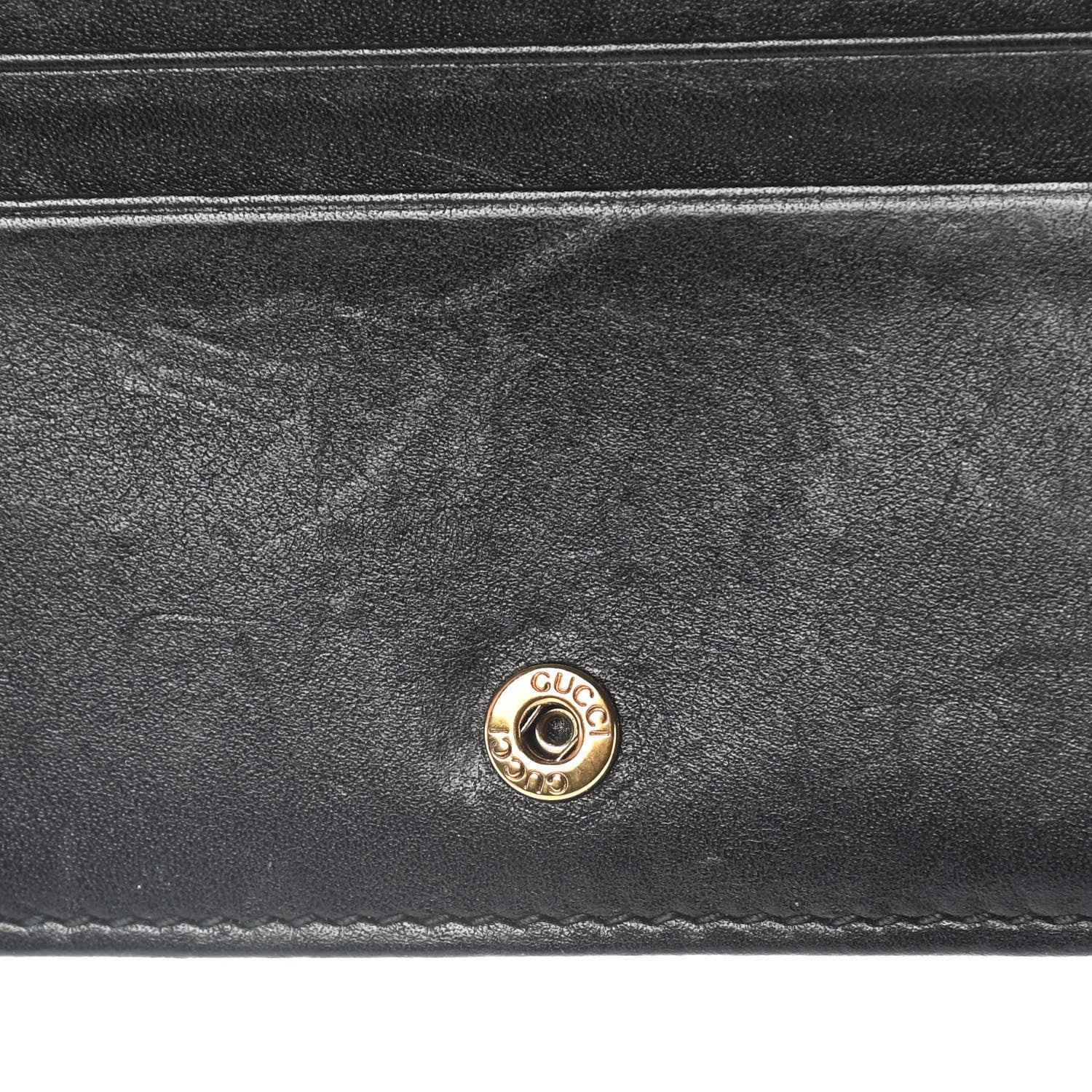 Gucci Calfskin Matelasse GG Marmont Card Case Wallet Black 11 of 12