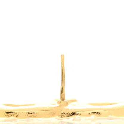 Chanel Metal Tweed Effect CC Earrings Gold 5 of 6