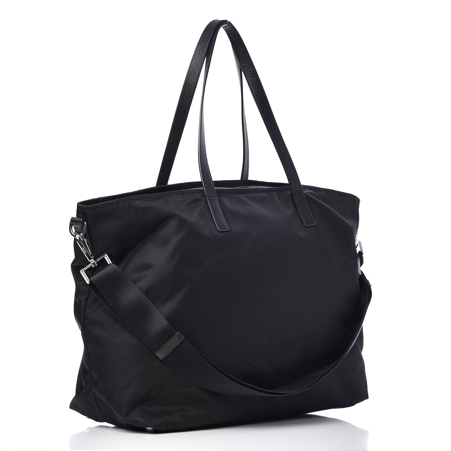 Prada Tessuto Nylon Saffiano Vela Tote Black 4 of 9
