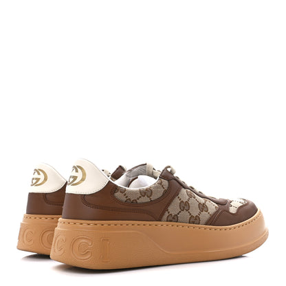 Gucci Calfskin GG Monogram Womens Platform 55mm Sneakers 42 Hezelnut Beige Ebony Mystic White 4 of 13