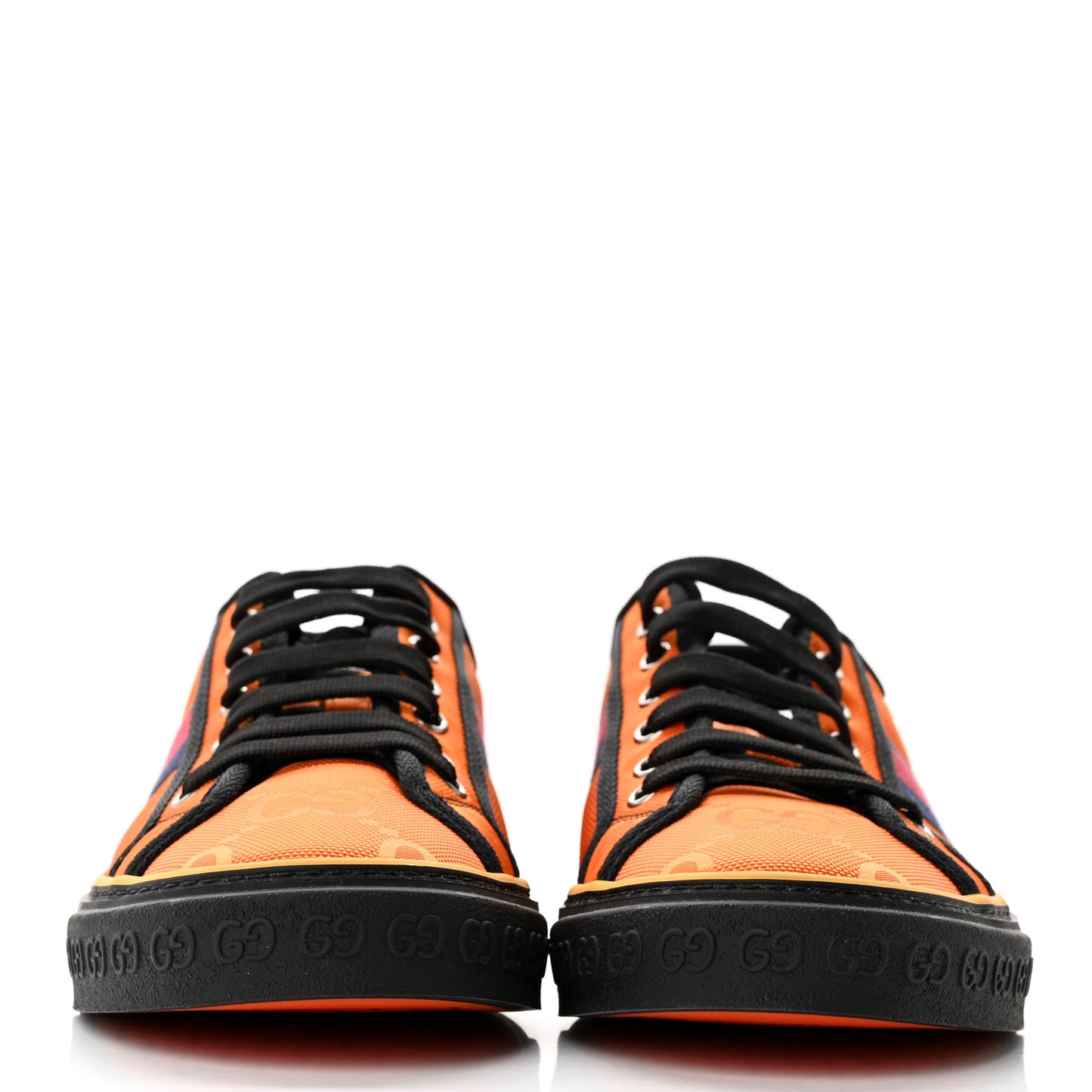 Econyl Nylon Web Monogram Off The Grid Mens 1977 Tennis Sneakers 8.5 Carrot Orange Black