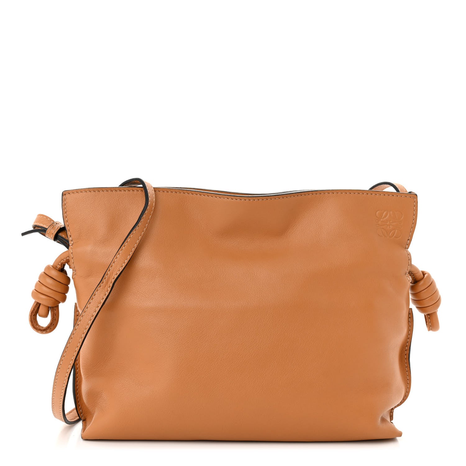 Loewe Calfskin Mini Flamenco Knot Clutch Warm Desert 1 of 9