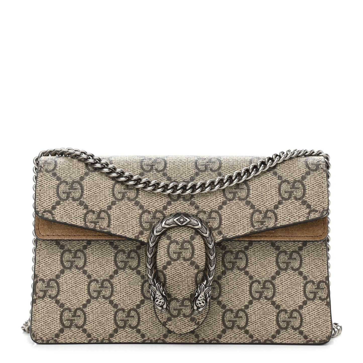 GG Supreme Monogram Super Mini Dionysus Shoulder Bag Taupe