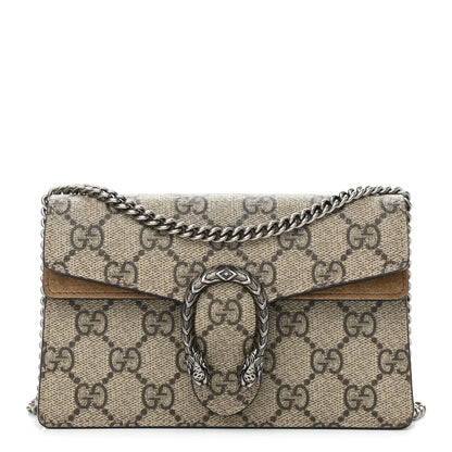 Gucci GG Supreme Monogram Super Mini Dionysus Shoulder Bag Taupe 1 of 10